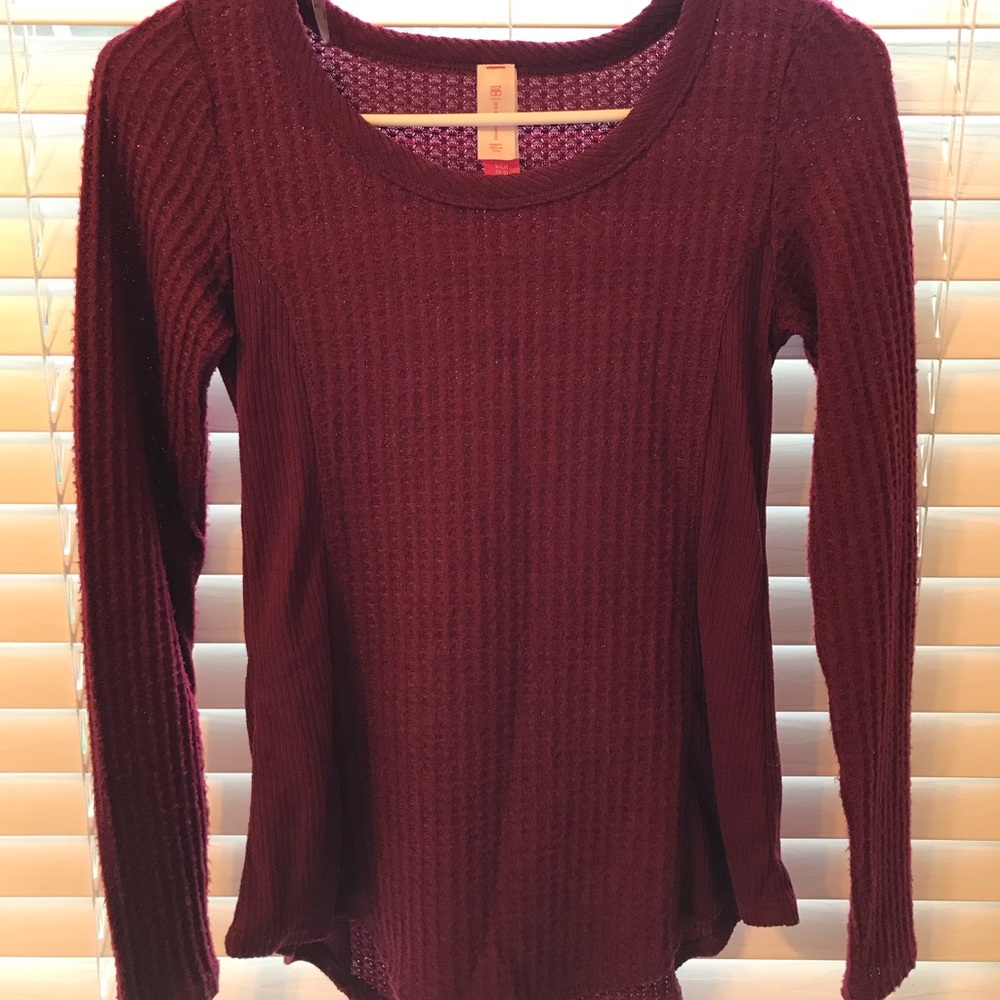 No boundaries Burgundy (red) long sleeve Blouse
